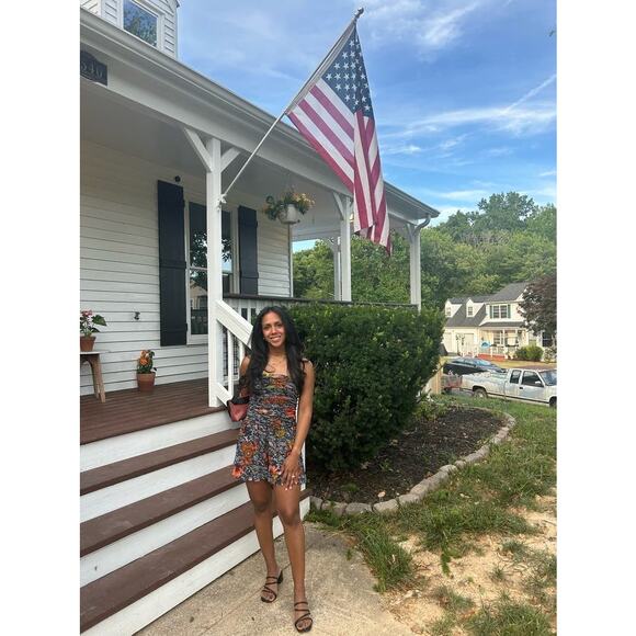 FUZZI Black Red Floral Strapless Lace Mesh Romper Size Medium - Picture 11 of 13